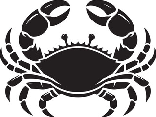 Crab Silhouette Vector Illustration – Marine Sea Animal Icon