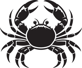 Crab Silhouette Vector Illustration &ndash; Marine Sea Animal Icon
