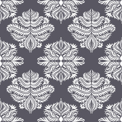 Oreintal Flora Damask Seamless pattern  embroidery, Indian style.  art ornament print.Design for carpet, cover.wallpaper, wrapping, fabric, clothing, Blue, red, green, yellow, brown, white, pink