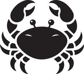 Crab Silhouette Vector Illustration – Marine Sea Animal Icon