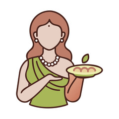 Woman Performing Aarti with Lamp (Faceless)