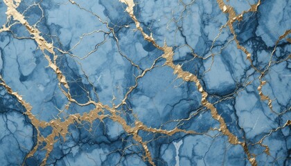 Texture of Blue Marble with Light Gold Veining