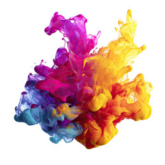 Vibrant swirling colors explode in a dynamic abstract display