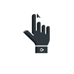 Obraz premium Dark graphic of a hand pointing upwards