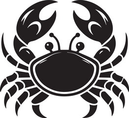 Crab Silhouette Vector Illustration – Marine Sea Animal Icon