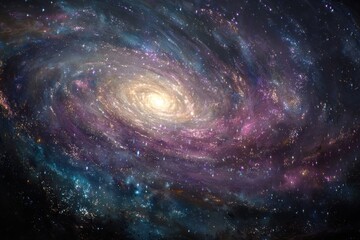 Stunning celestial vortex revealing radiant stars and vibrant nebulae across expansive galactic space