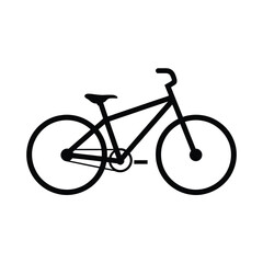 Fototapeta premium Simple black silhouette of a modern bicycle