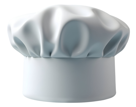 Professional white chef hat for culinary mastery, inspiring delicious food creations