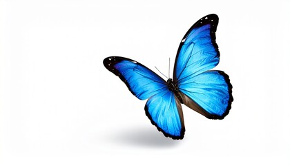 Fototapeta premium Butterfly flying isolated on white background. Detailed quality image.
