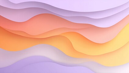 Fototapeta premium Abstract wavy layers of pastel colors (1)