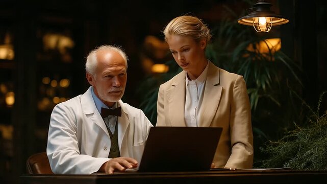 Collaborative Consultation between Doctor and Coworker in Staff Room
