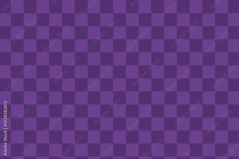 Poster purple checkered pattern featuring alternating shades, generating geometric rhythm and textured visu