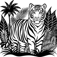 Obraz premium seamless pattern with zebra and flowers