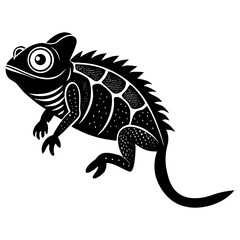 Fototapeta premium vector illustration of a cartoon lizard
