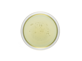 Oval shaped pale yellow soap bar isolated on transparent background