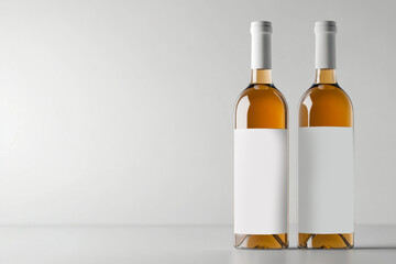 Two Wine Bottles Mockup