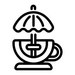 This Tea cup ride icon is suitable for Amusement Park, Entertainment, etc.
