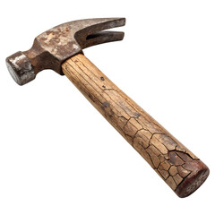 Used Old Hammer Tool PNG on Transparent Background