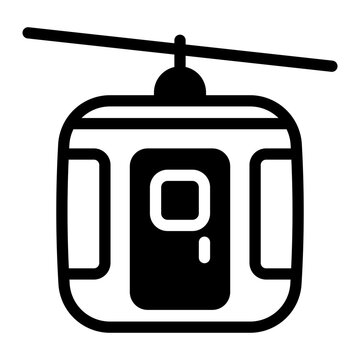 This Cable car icon is suitable for Amusement Park, Entertainment, etc.