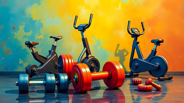 Gym concept poster - Powered by Adobe