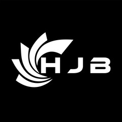 HJB letter design. HJB letter technology logo design on a Black background. HJB Monogram logo design for an entrepreneur and business