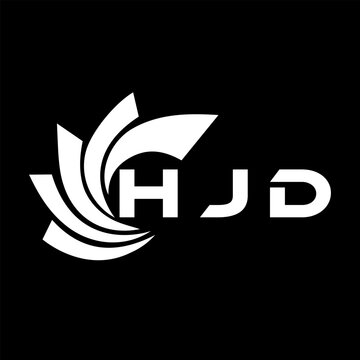 HJD letter design. HJD letter technology logo design on a Black background. HJD Monogram logo design for an entrepreneur and business