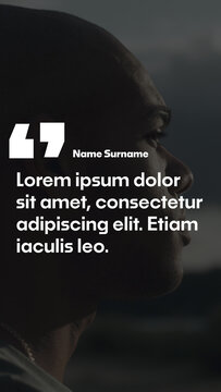 Vertical Quote Animation Template