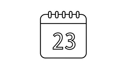 black calendar icon