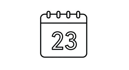 black calendar icon