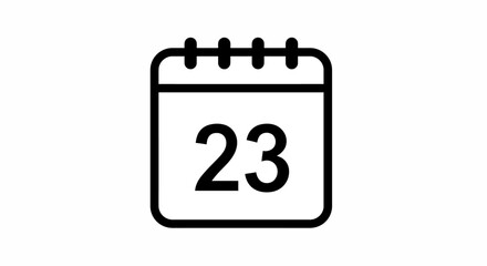 black calendar icon