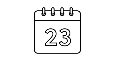black calendar icon