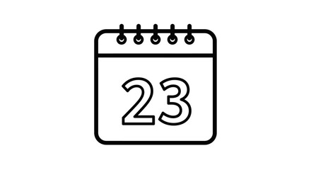 black calendar icon