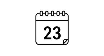 black calendar icon