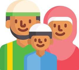 avatar muslim man and woman icon