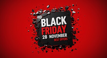 Black friday sale with discount and offer on 28 november