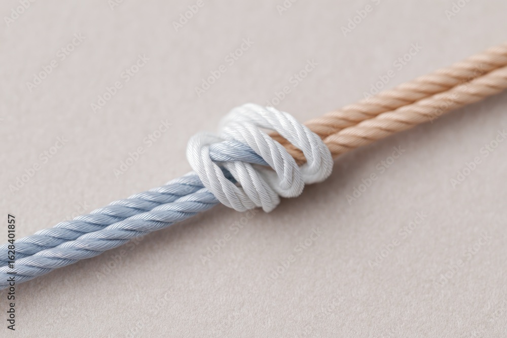 Poster tightly bound ropes create harmonious connection, showcasing int