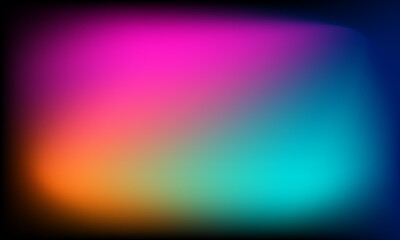 A vibrant, abstract background featuring a smooth gradient transition from deep blue and teal on the right to bright pink and orange on the left, with a subtle pixelated texture.