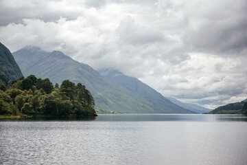 Scenic View of Scottish Lake and Mountains