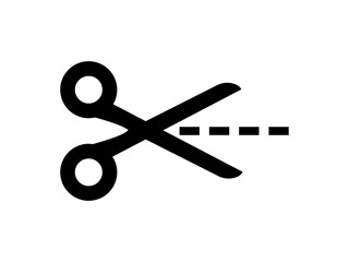 scissors cut a line icon