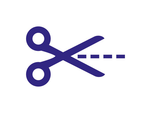 scissors cut a line icon