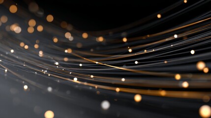 Elegant Soft Light Dots and Thin Circuit Lines Flowing Together in a Beautiful Abstract Background