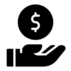 icon profit with style glyph