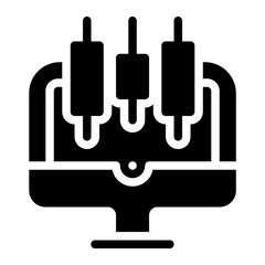 icon profit with style glyph