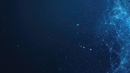 Obraz premium Abstract network of glowing points and lines