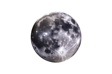 High-Resolution Image of the Earth's Moon Showing Surface Details