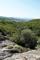 rocks stones water waterfall trees mountain slope nature Bulgaria