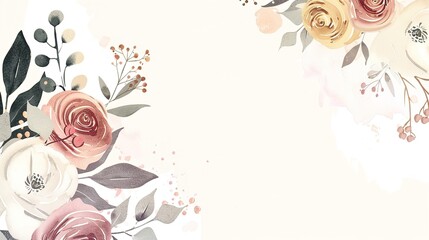 Blooming Charm: Delightful Picture of Flower Bouquet on White Cartoon Background – Vibrant Roses with Curved Petals, Sunflowers with Big Smiling Centers, Fluffy Daisies,