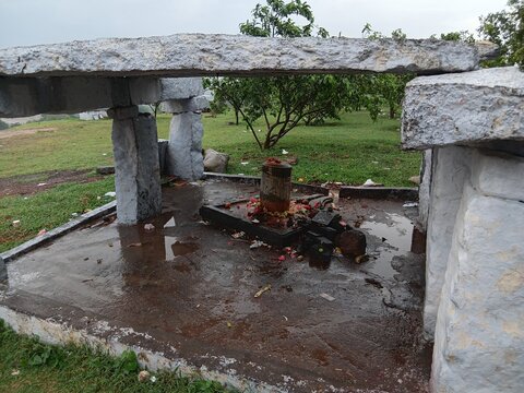 Shiv ling in front of keesara gutta Temple, Hyderabad.