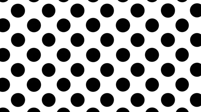Fototapeta Symmetrical polkadot pattern black flat vector seamless