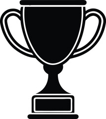 trophy cup outline vector icon, champion, award, victory, soccer, football and cricket